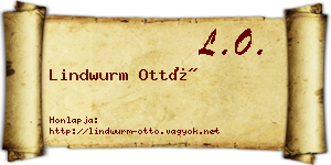 Lindwurm Ottó névjegykártya